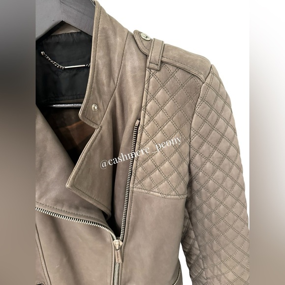 Barbara Bui Lambskin Leather Biker Jacket Size 36 - Picture 4 of 13